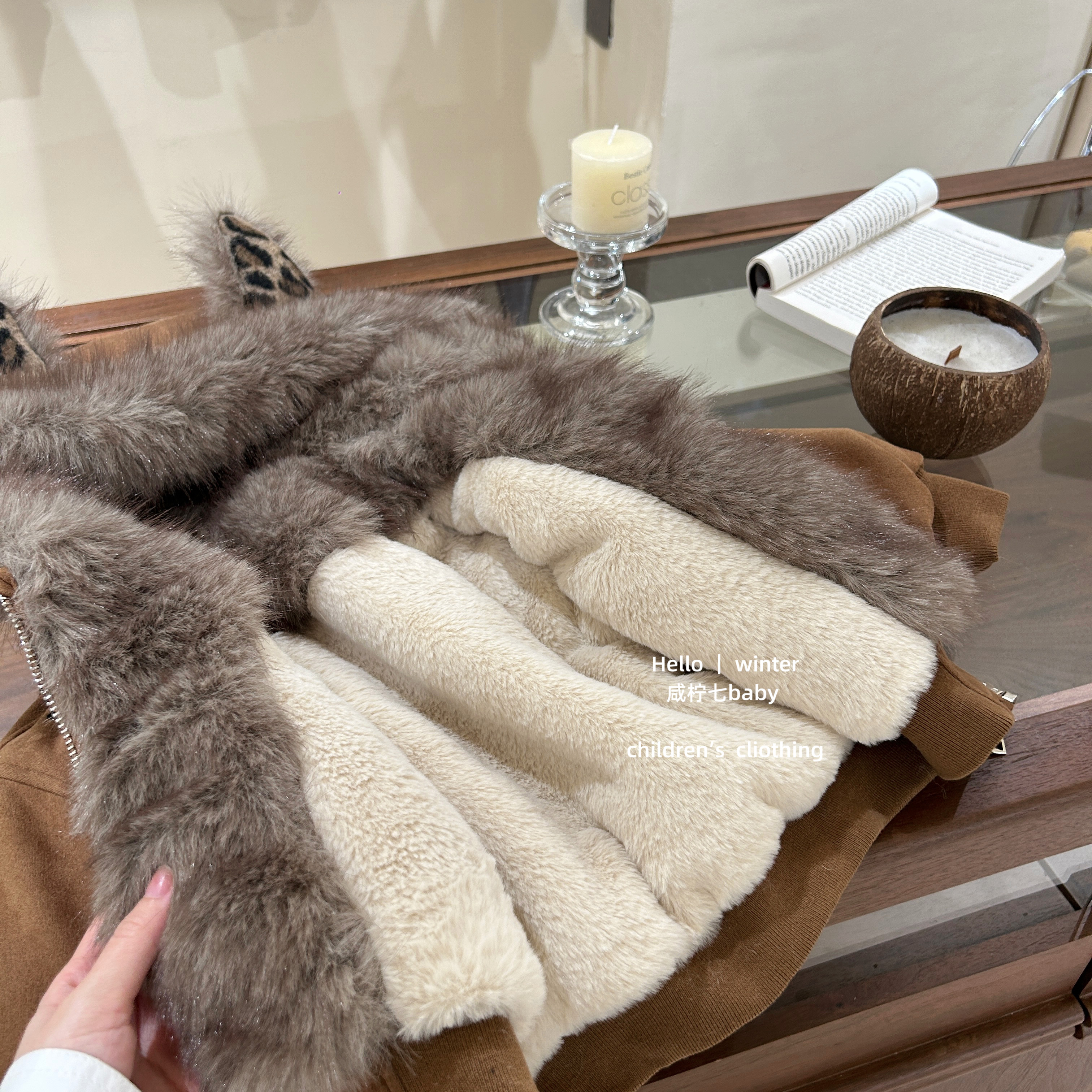 【咸柠七】小恶魔豹纹！原创女童超萌加绒加厚外套秋冬保暖连帽衫,淘宝优惠券,粉丝福利购,淘宝优惠卷