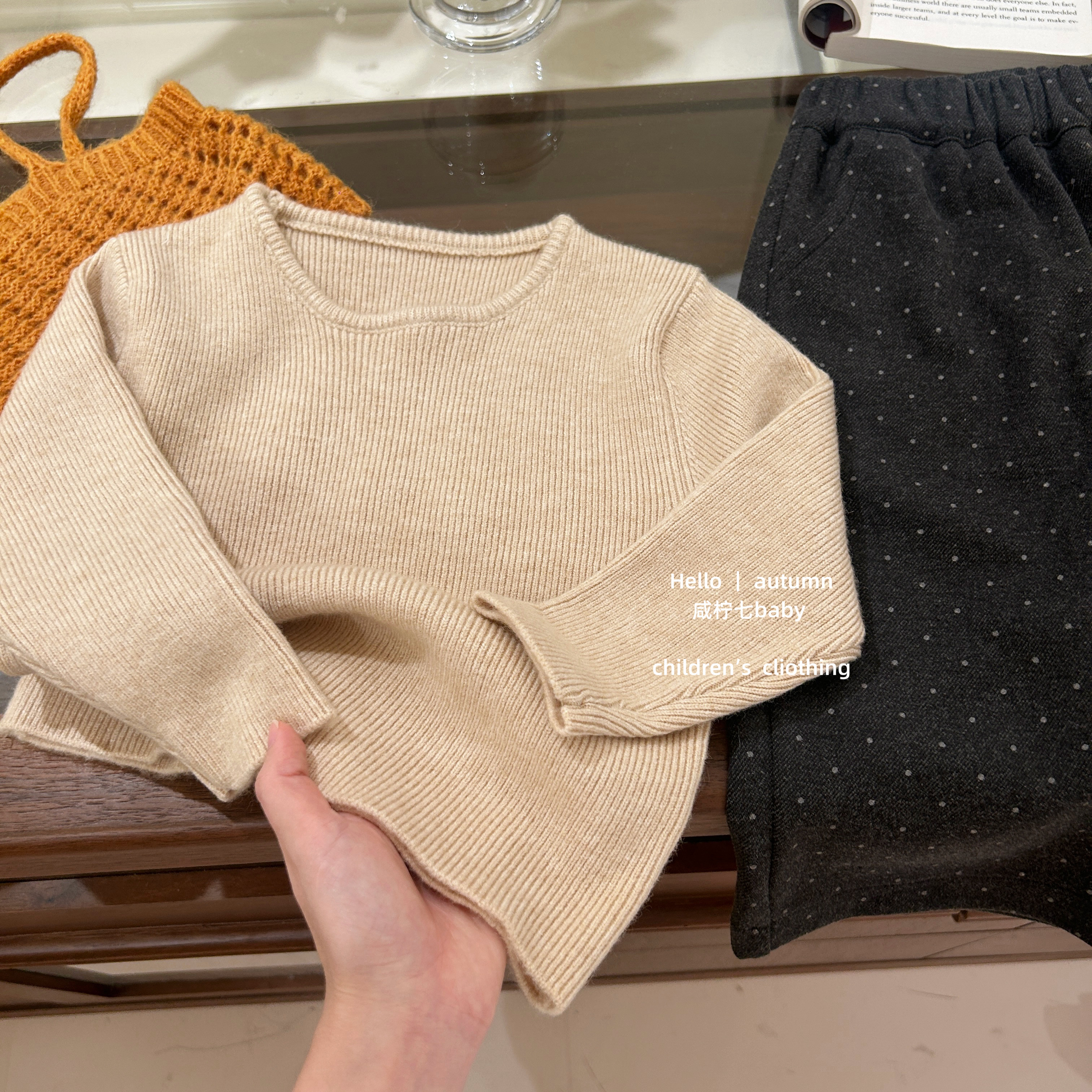 【咸柠七】原创！女童套装秋季韩版针织马甲打底衫阔腿裤三件套,淘宝优惠券,粉丝福利购,淘宝优惠卷