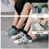 3 đôi vớ cotton mùa xuân và mùa thu Xu hướng cá tính thể thao vớ houndstooth đôi vớ thuyền nữ vớ nam vớ - Bít tất nữ