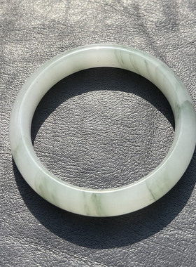 天然新疆天山翠特惠价冰底带翠59mm平安手镯F