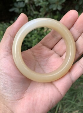 57圈手镯俄料山料黄糖白玉和田玉