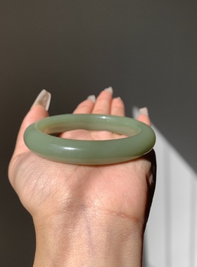 58圈口天然和田玉新疆若羌青黄口手镯62.4克