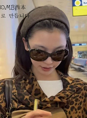 灰色针织发卡发箍女网红秋冬新款
