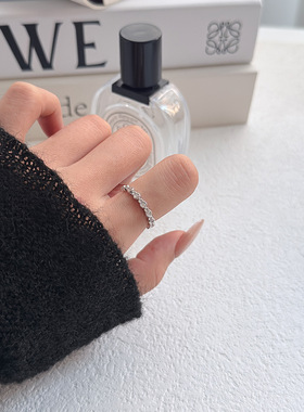 ins风轻奢小众锆石葫芦可调节开口指环戒指女小众高级轻奢食指戒