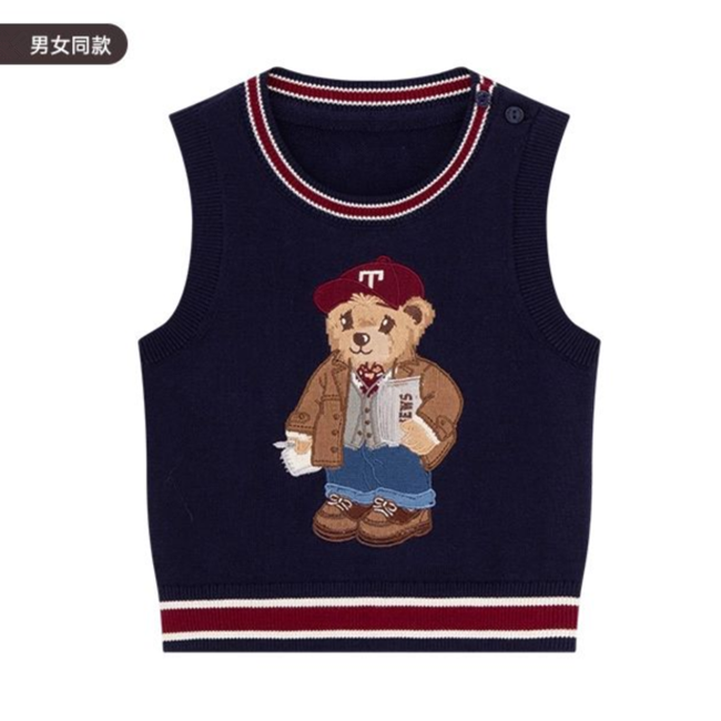 2025秋季新款男童女童针织马甲背心坎肩毛衣T0KN257894I - 图3