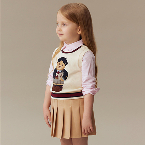 2025秋季新款男童女童针织马甲背心坎肩毛衣T0KN257894I - 图0