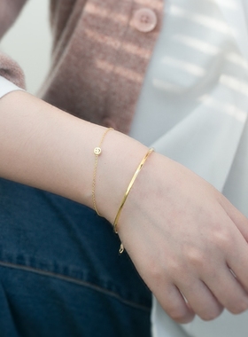 纯银迷你韩版锆石手链