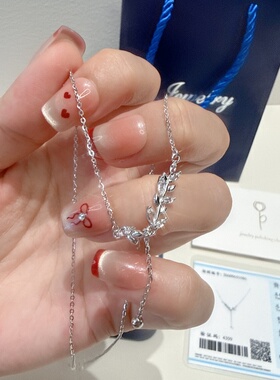 925银麦穗项链女款锁骨链