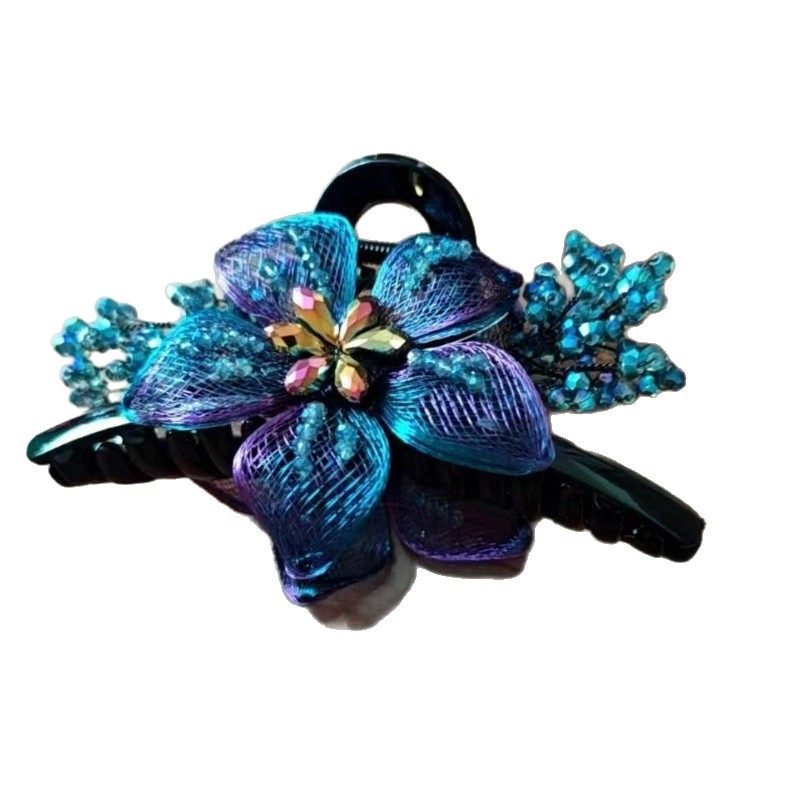 爆款复古抓夹女金属丝手工编织双面气质红花朵鲨鱼夹优雅发夹头饰,淘宝优惠券,粉丝福利购,淘宝优惠卷