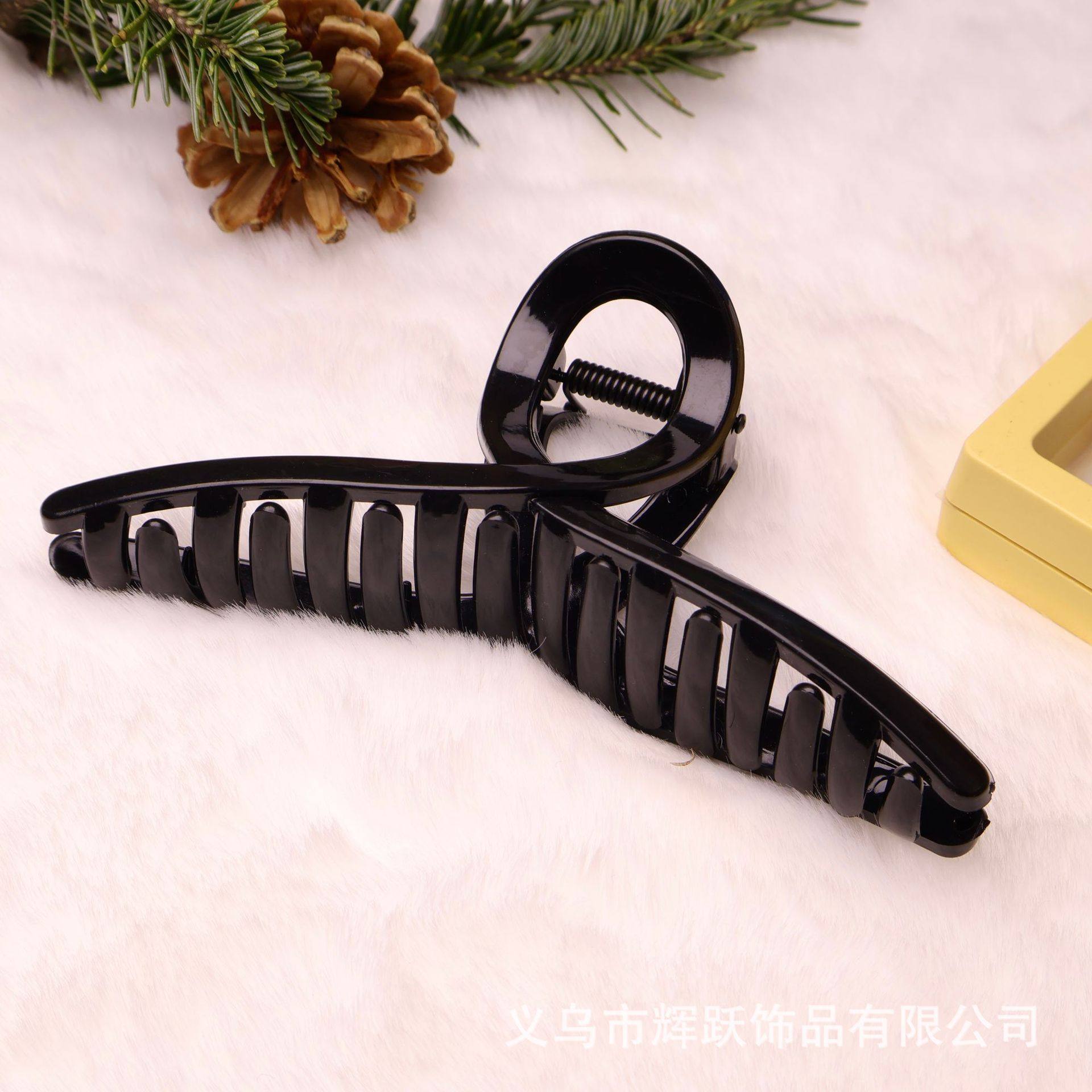 韩国ins简约百搭中大号DIY经典抓夹后脑勺黑色发夹飘带鲨鱼夹批发,淘宝优惠券,粉丝福利购,淘宝优惠卷