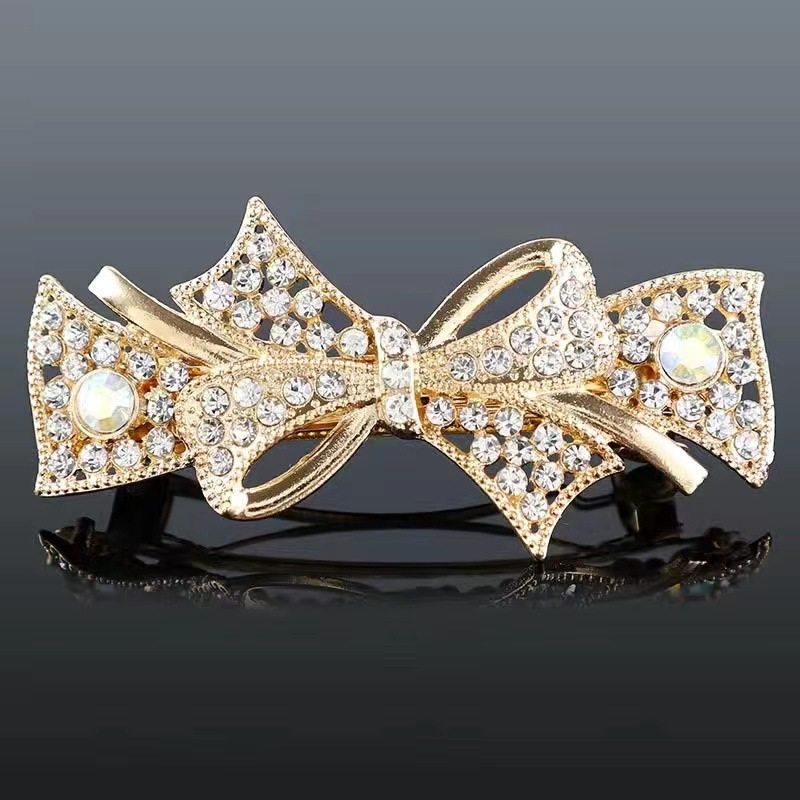 韩国小号后脑勺合金弹簧夹甜美蝴蝶头饰女式百搭水钻发夹盘发顶夹,淘宝优惠券,粉丝福利购,淘宝优惠卷