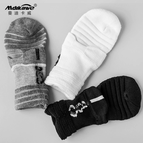 Нескользящие износостойкие дышащие теннисные короткие носки для бадминтона, увеличенная толщина, для бега