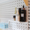 Perforated board bookshelf assembly modern hardware diy