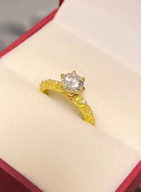 米勒珠宝女士足金999戒指克拉戒