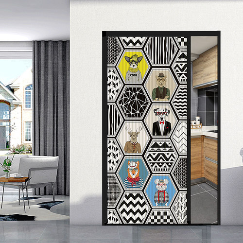 定制无轨隐形蜂巢移门隔断折叠推拉门免打孔厨房卫生间衣柜阳台门 - 图0