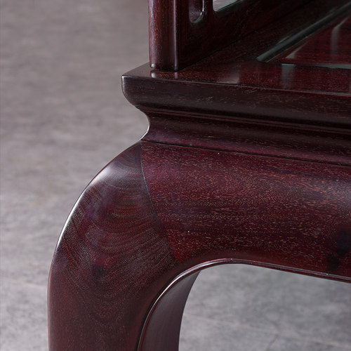 红木家具 赞比亚血檀曲几罗汉床 实木中式罗汉榻 明清沙发床 床榻 - 图3