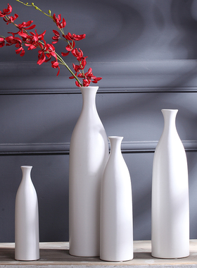 景德镇陶瓷黑色现代电视柜花瓶