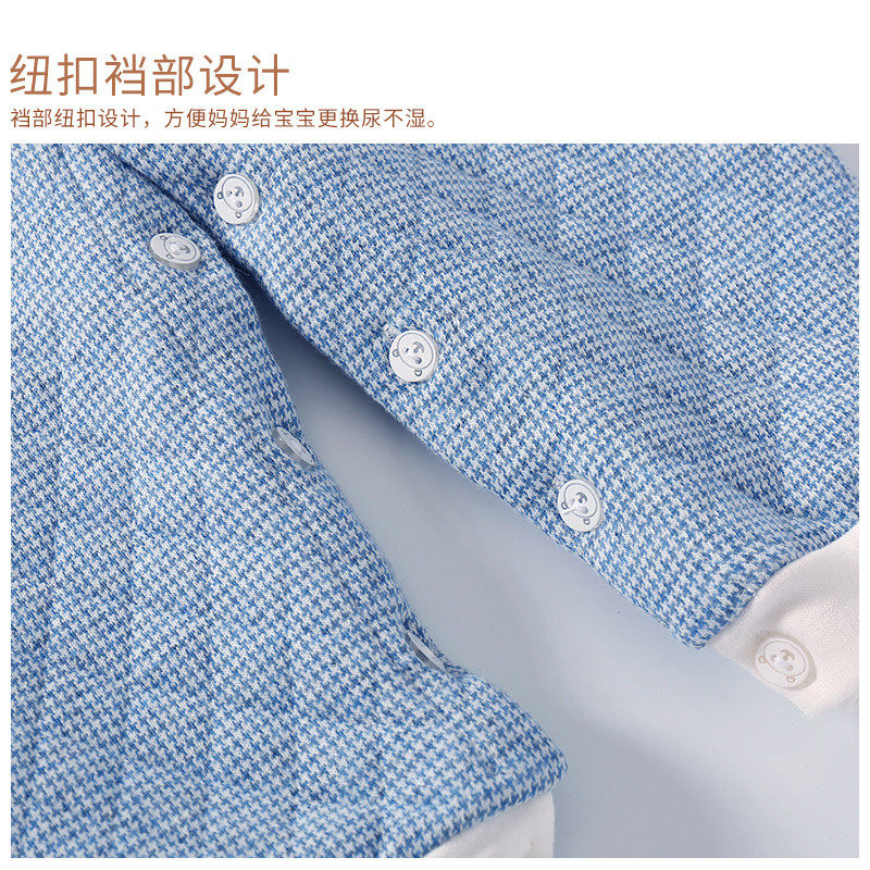 保暖秋装新生儿秋冬套装夹棉哈衣 南极人易讯连身衣/爬服/哈衣