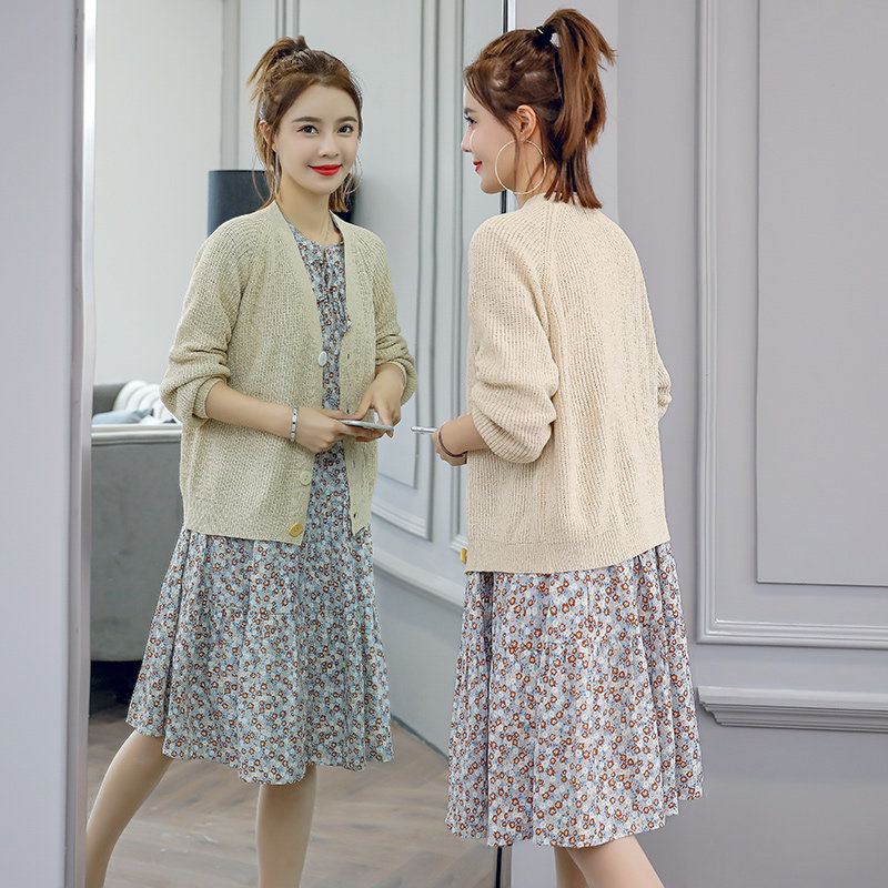 孕妇夏装连衣裙长袖夏季孕妇裙子 老爹有喜连衣裙