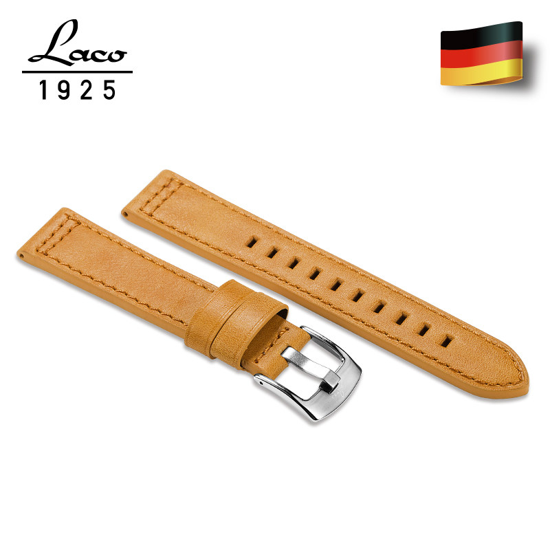 laco朗坤德国原装进口帆布真皮表带 laco朗坤配件