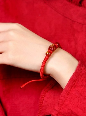 2026马年红绳编织手链