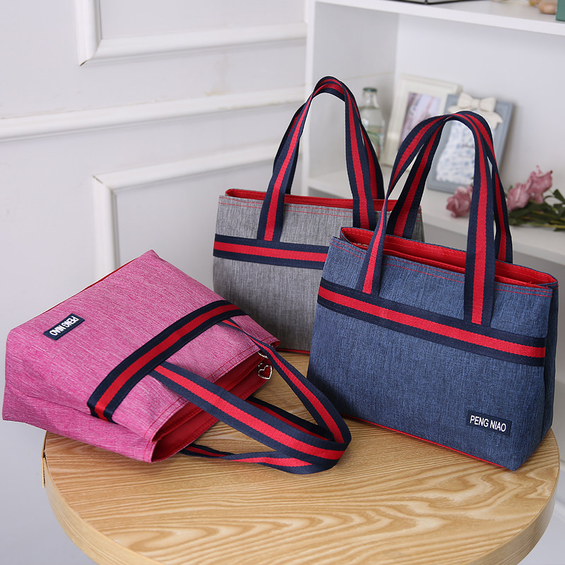 防水布手提包女潮流手拎袋双层拉链小布包帆布妈咪包中青年妈妈包,淘宝优惠券,粉丝福利购,淘宝优惠卷