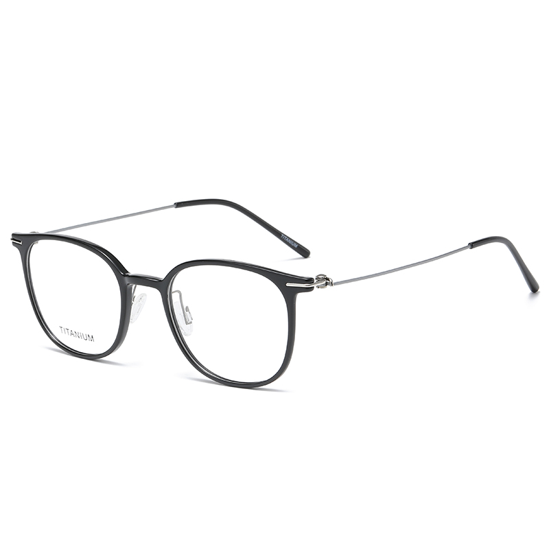 超轻细钛小圆脸眼镜框女透明近视眼镜架男平光可配变色度数防蓝光 - 图3