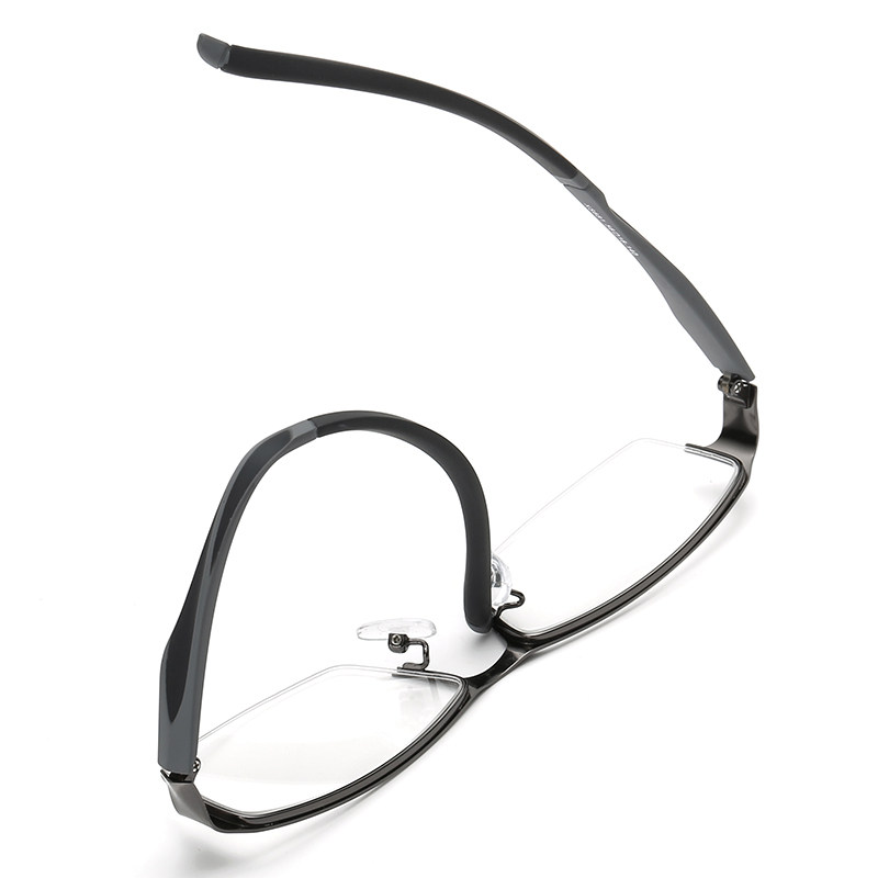 Men's radiation-proof half-frame titanium alloy glasses