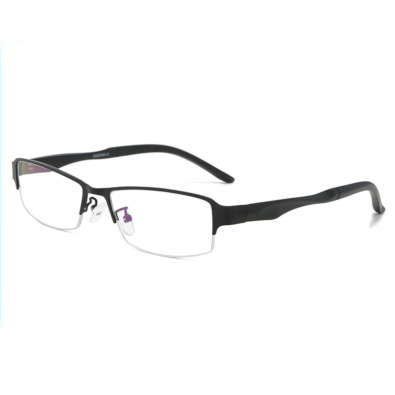Men's radiation-proof half-frame titanium alloy glasses