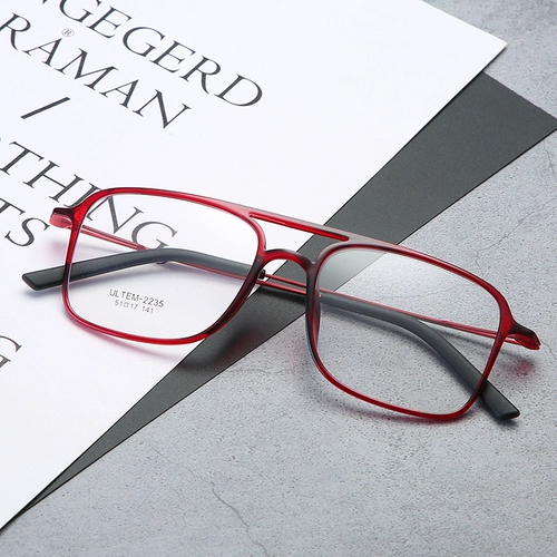 Квадратный вольфрамовый углерод Пластиковые стальные стали с двойными лучевыми стеклами Рамки Мужчины и женщины Супер светлые удобные носовые опоры.