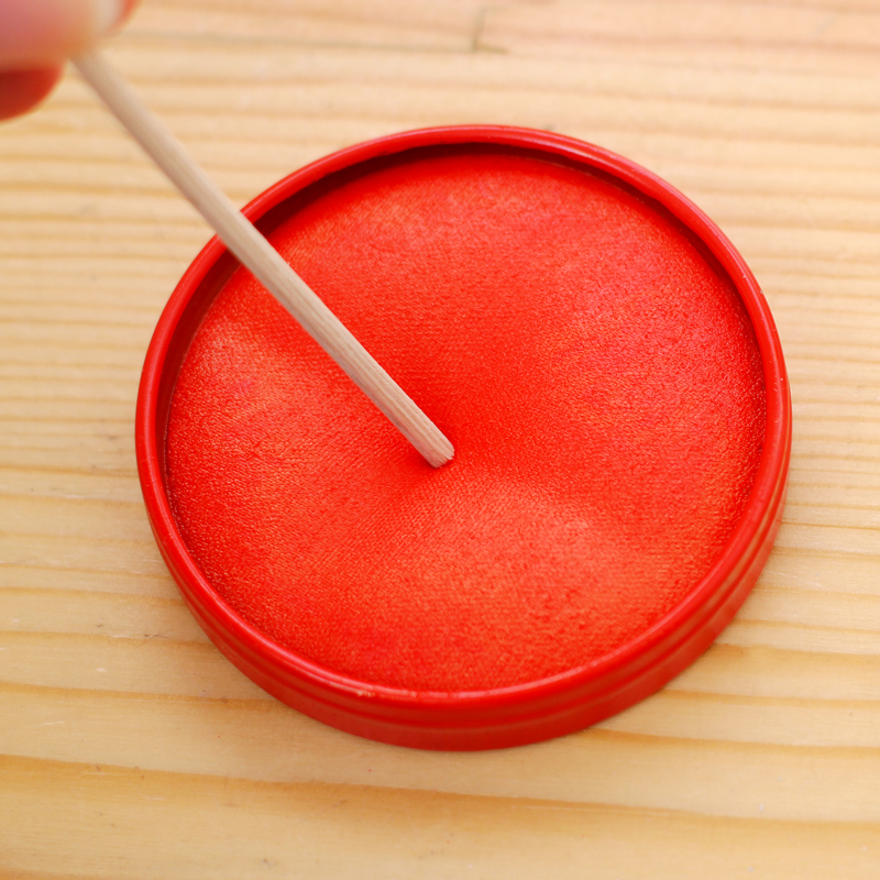 Large, medium and small iron boxes for red ink pad seals