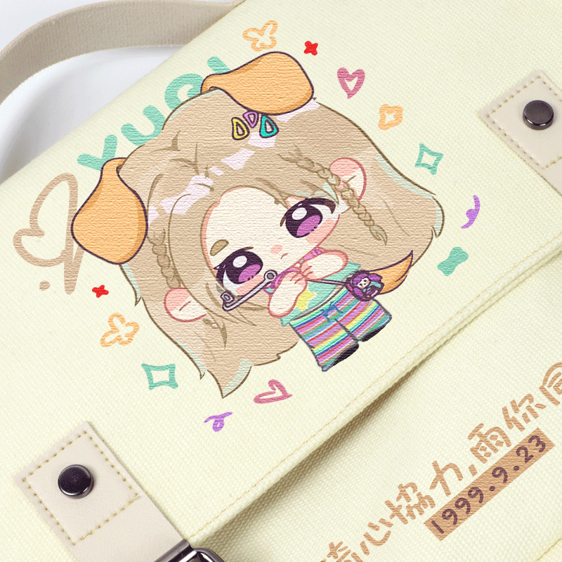 宋雨琦周边 同款 gidle 专辑 粉丝应援帆布包 女学生斜挎包单肩包 - 图2