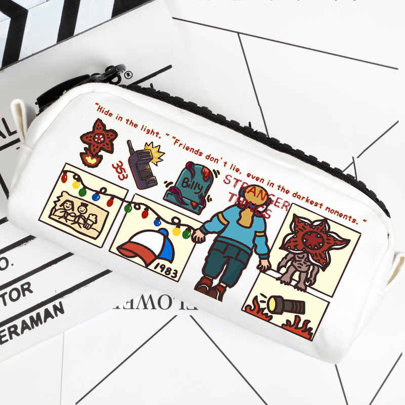 美剧 怪奇物语周边 StrangerThings 礼物小卡 大容量笔袋 文具盒,淘宝优惠券,粉丝福利购,淘宝优惠卷