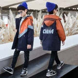 Осенняя демисезонная куртка для мальчиков, детский плащ с капюшоном, коллекция 2023, подходит для подростков, в западном стиле, детская одежда