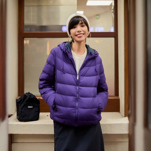 AIGLE艾高女士羽绒服鹅绒服外套短款防泼水羽绒衣冬户外保暖BD96 - 图2
