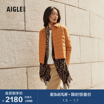 AIGLE Ai High Autumn Winter Style WR Splash Water Outdoor Sport Comfort Short WARM COTTON CLOTHING LADY JACKET