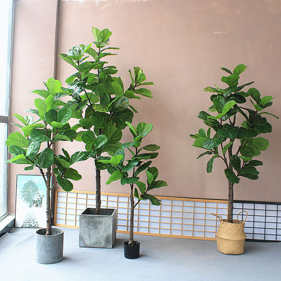 High-end Nordic style floor-standing floral tea room simulation plants