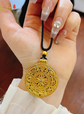 西施雨黄铜镀金女新中式毛衣链