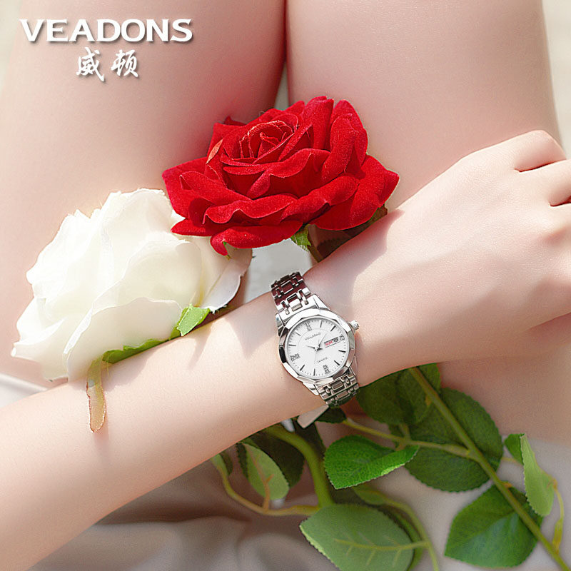 威顿女正品防水时尚款2019石英表 威顿手表国产腕表
