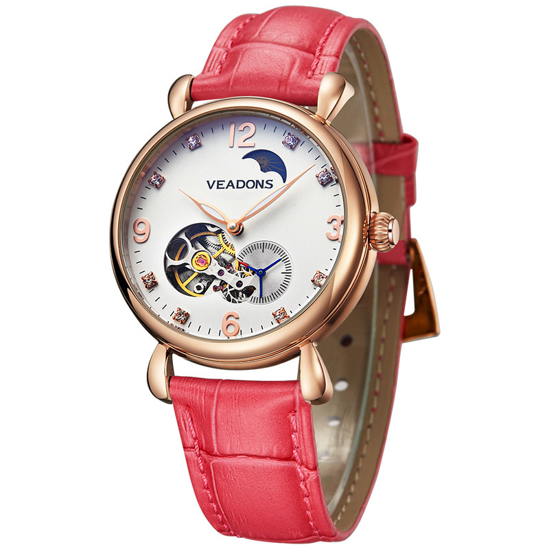 威顿女士全自动时尚潮流简约机械表 威顿手表国产腕表