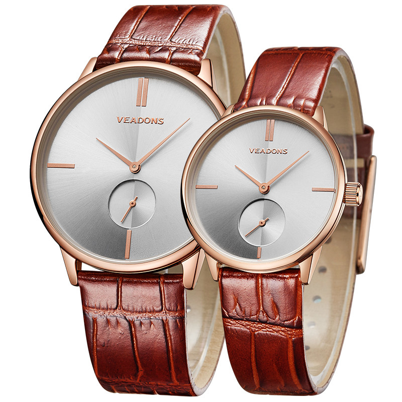 韩版潮流情侣防水时尚款皮带石英表 威顿手表国产腕表