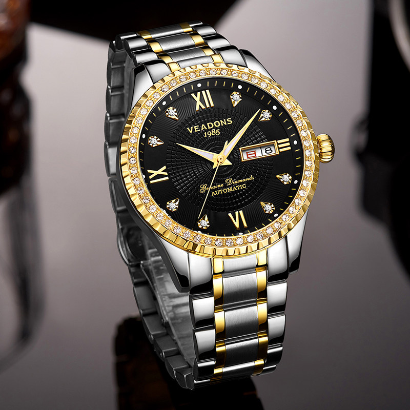 威顿男士防水2020全自动镂空机械表 威顿手表国产腕表