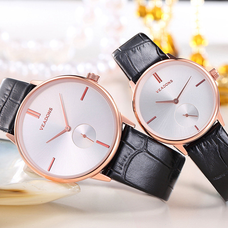 韩版潮流情侣防水时尚款皮带石英表 威顿手表国产腕表