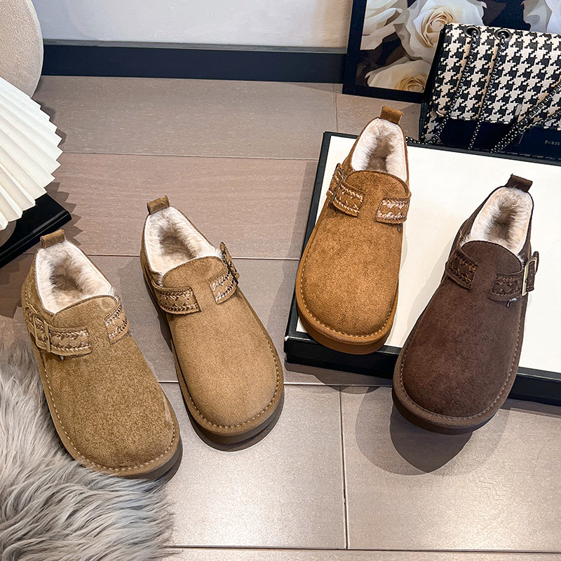 勃肯鞋女加绒2026冬季新款软底一脚蹬豆豆鞋平底舒适保暖毛毛棉鞋,淘宝优惠券,粉丝福利购,淘宝优惠卷