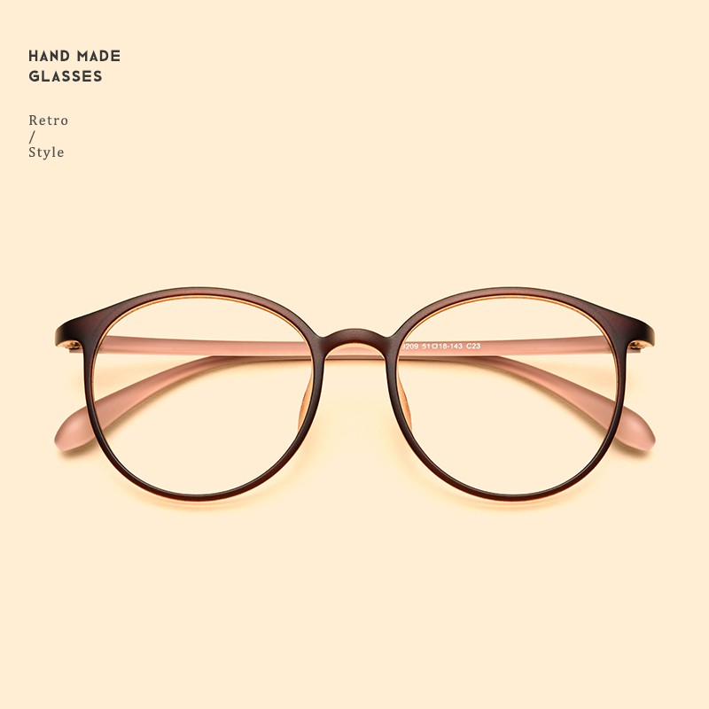 Retro style round frame eye frame prescription myopia glasses