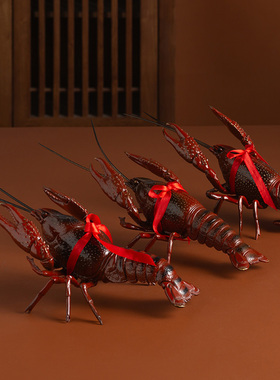 龙虾摆件仿真工艺品客厅吧台装饰