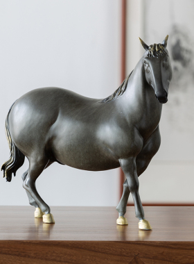 铜马摆件五马图马到成功工艺品客厅办公室装饰马年高档礼品送领导