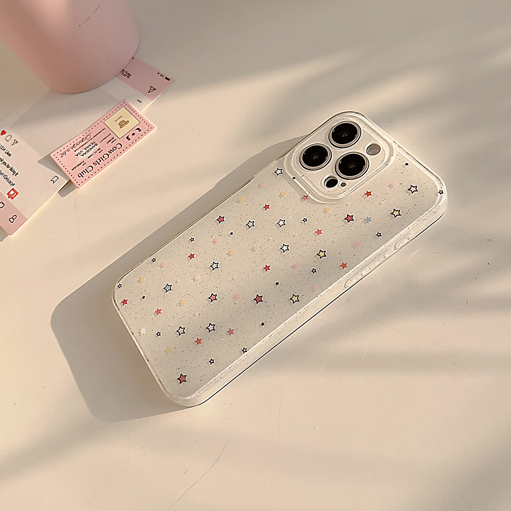 双层闪粉适用苹果16promax手机壳iphone16新款14pro女款12promax粉色ins满屏星星15小众全包13软壳简约少女心 - 图2