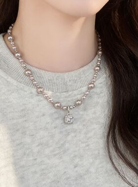 轻奢曼塔玫瑰放糖项链爆款百搭锁骨链高级感小众设计女时尚颈链