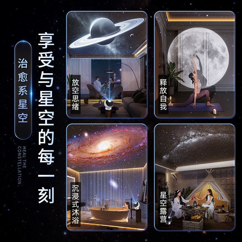 万火氛围灯星空顶投影仪动态满天星小夜灯客厅卧室房间浪漫礼物女 - 图3